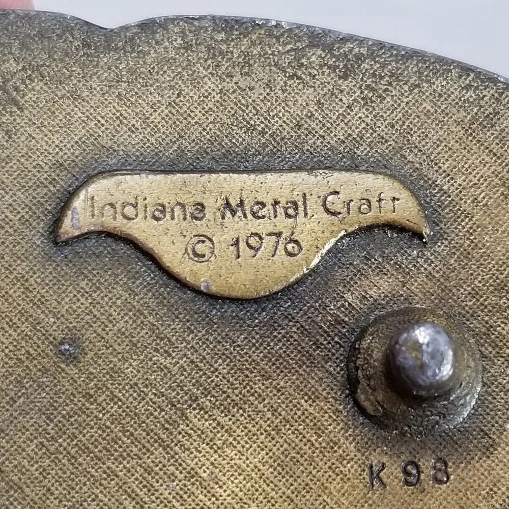 Vintage Belt‎ Buckle 1976 Country Music Musician Banjo Guitar USA Made